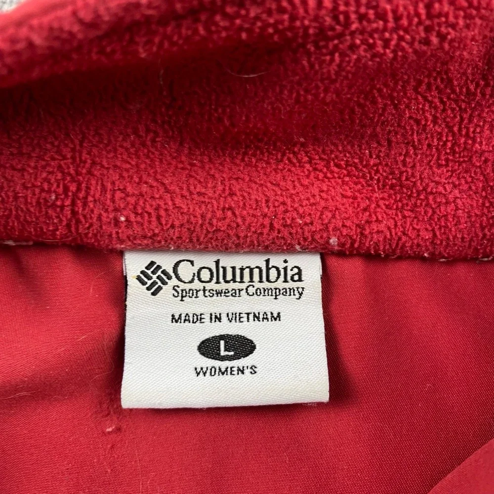 Columbia Full Zip‎ Up Vest Womens large Red Sleeveless